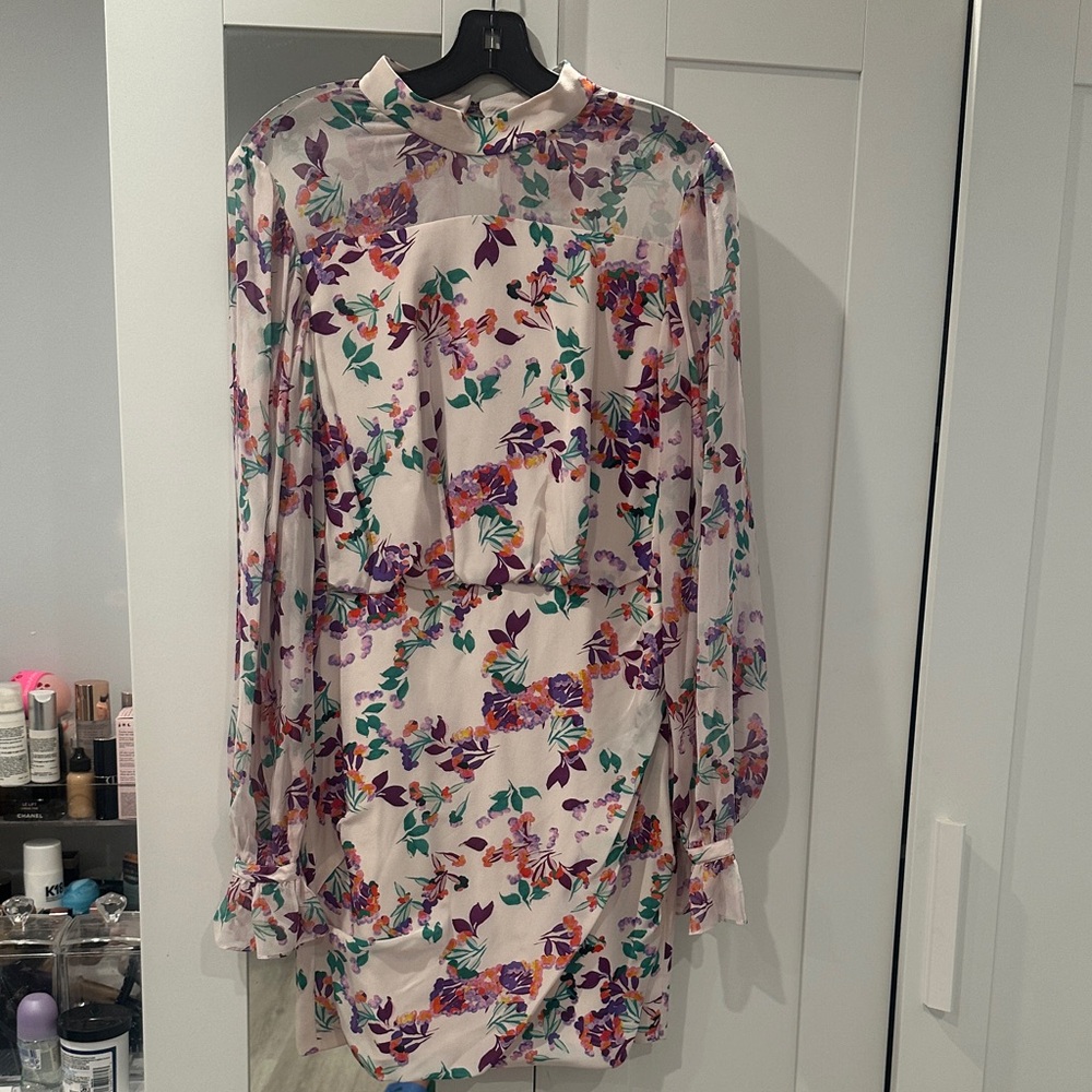 SALONI Multicolor Floral Long Sleeve Dress